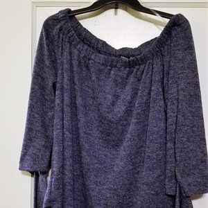 Off The Shoulder Top With Tie Cuts